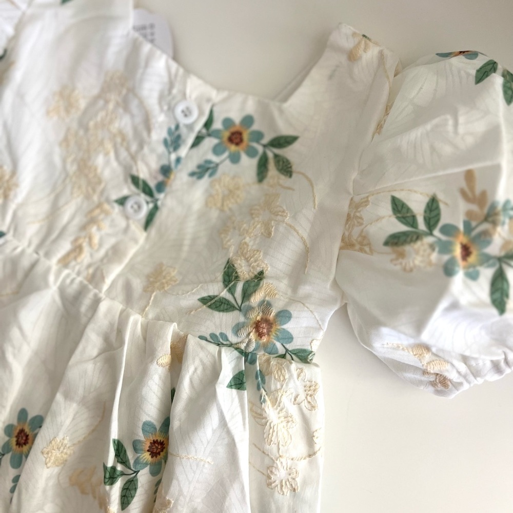 Puff Sleeve Floral Dress